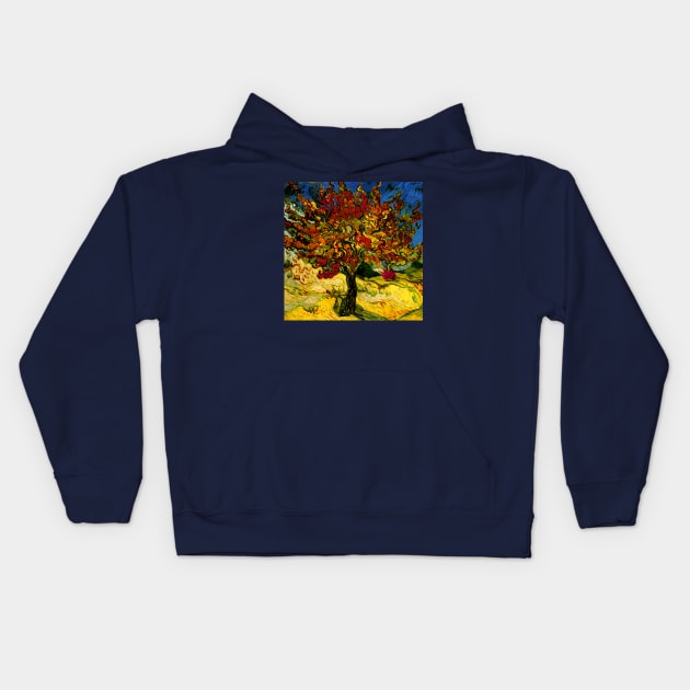 Van Gogh Mulberry Tree Kids Hoodie by bragova